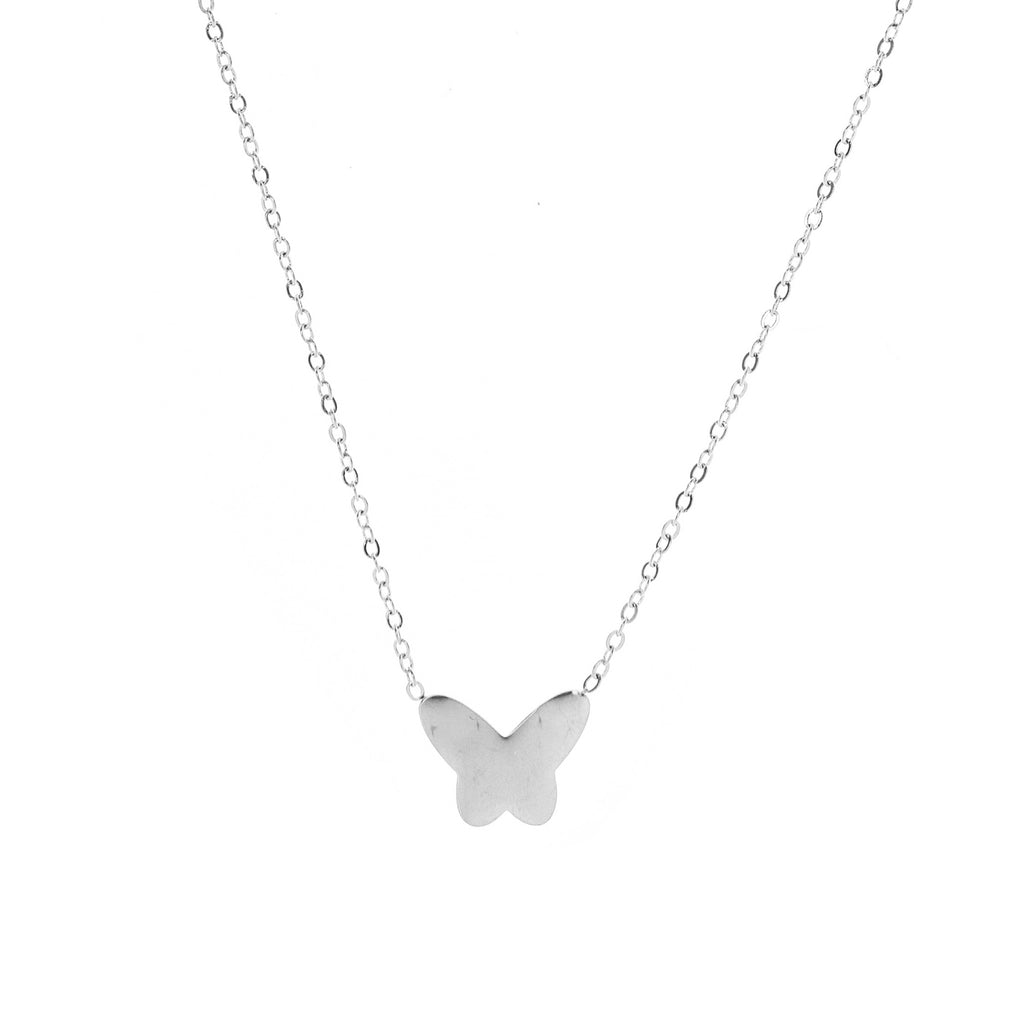BUTTERFLY NECKLACE SILVER
