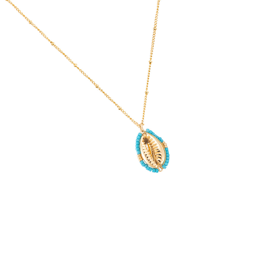 Beach time necklace blue