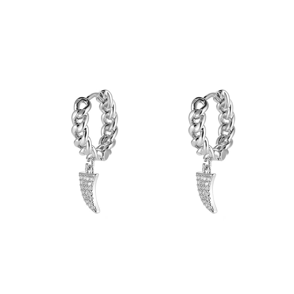 Blade earrings silver