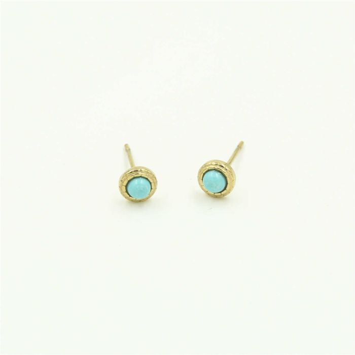 NATURAL STONE EARRINGS GOLD BLUE