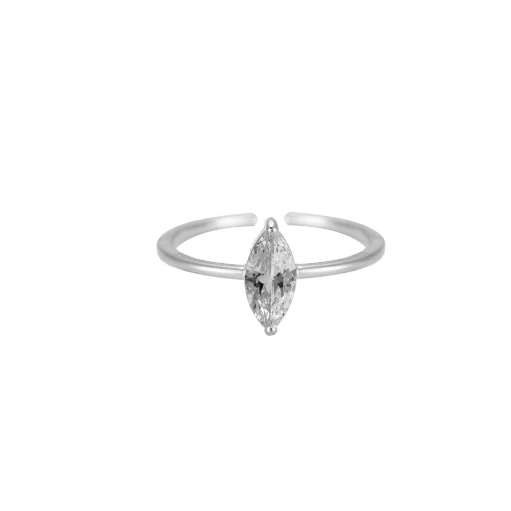 oval diamond ring silver